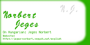 norbert jeges business card